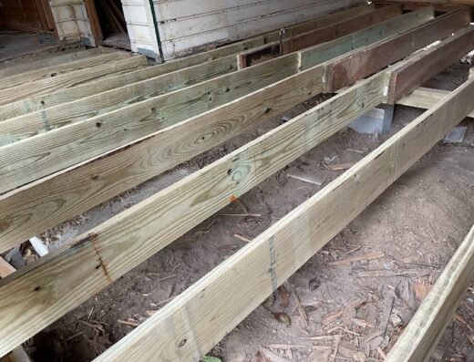 Pier and beam foundation repair work completed by A-Affordable Foundation Repair in Houston