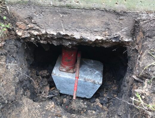 AAA Foundation Service job site at a Houston-area residence