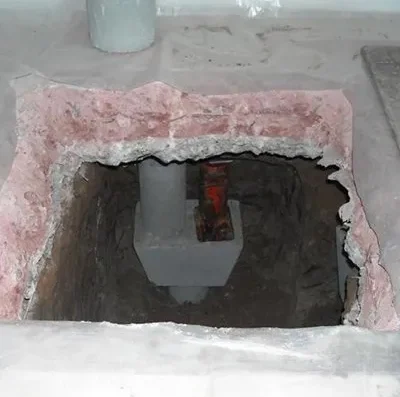 Example of Hy-Tech Foundation Repair's completed foundation repair work in Houston