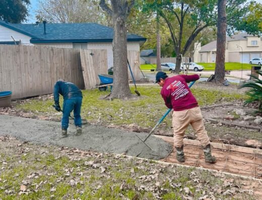 Concrete work completed by Star Techn Foundation Repair in Houston