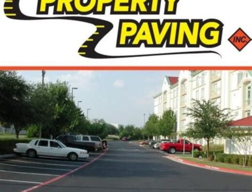 Rose Paving Dallas completed striped parking lot paving project